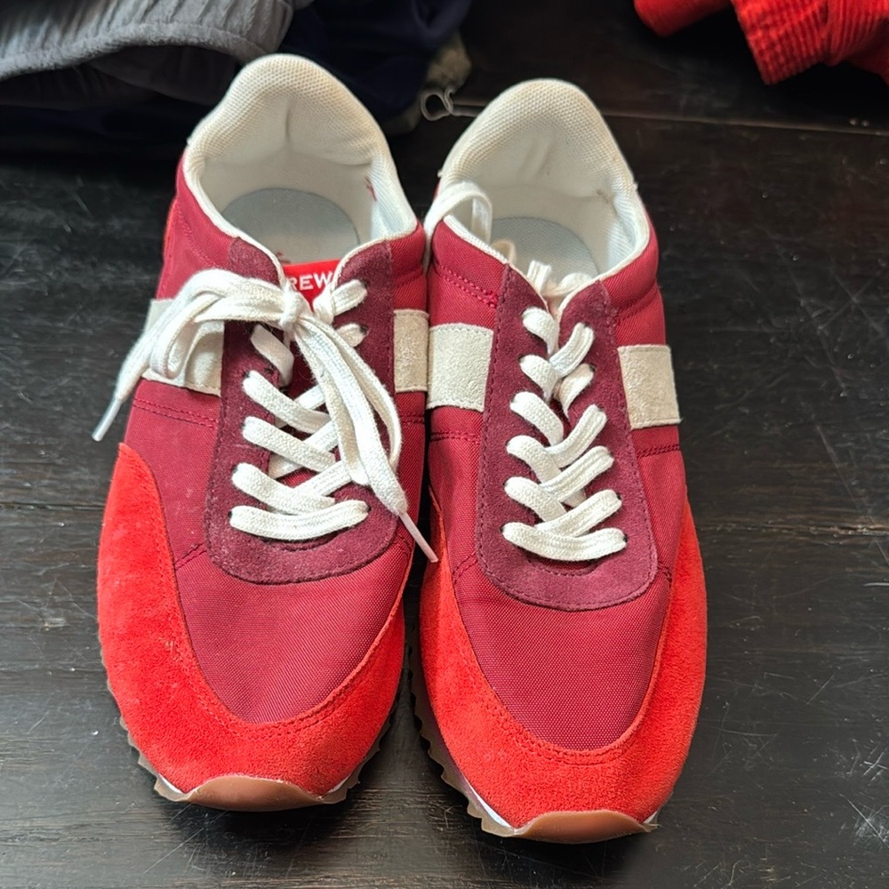 JCREW red trainer. Worn one time. Super cute.